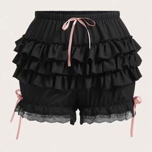 Black boomers with pink bows True